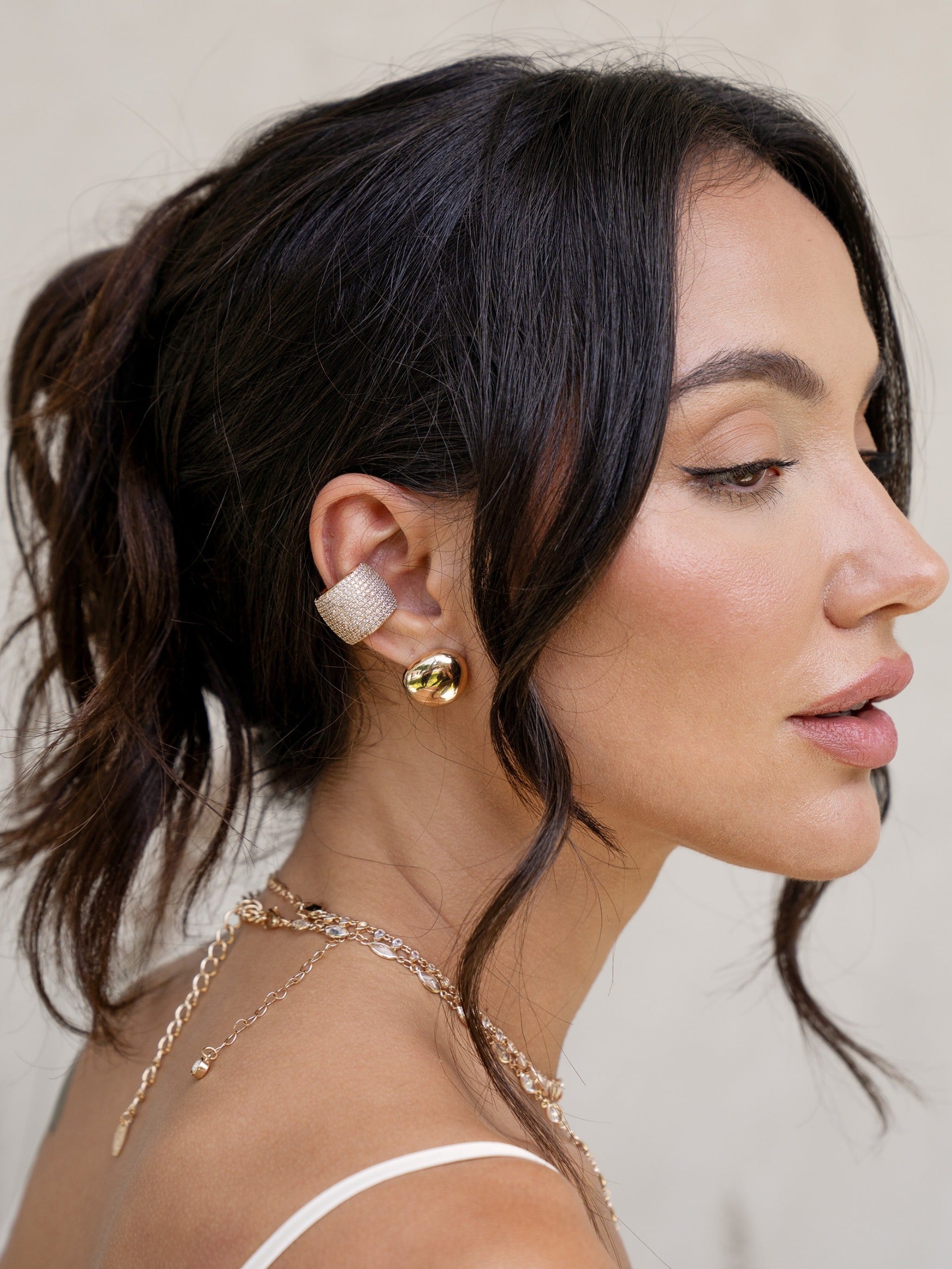 Crystal Statement Chunky Ear Cuff - elizabeth + Bern