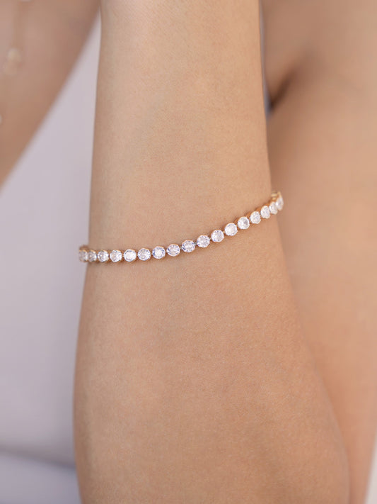 Crystal Chain Tennis Bracelet - elizabeth + Bern