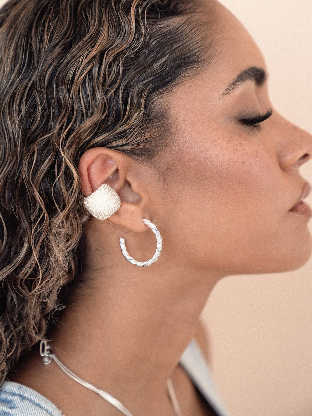 Crystal Statement Chunky Ear Cuff - elizabeth + Bern