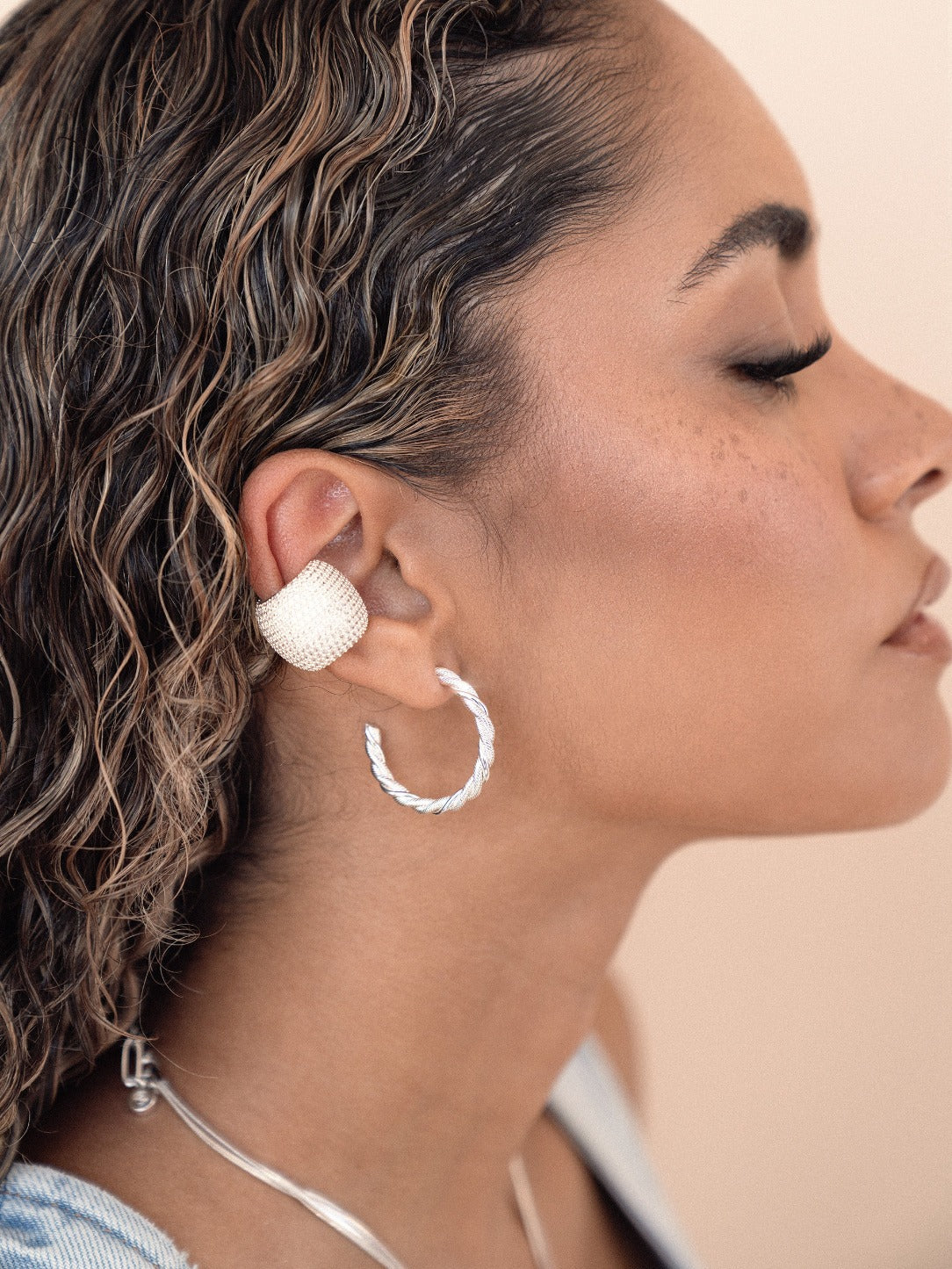 Crystal Statement Chunky Ear Cuff - elizabeth + Bern