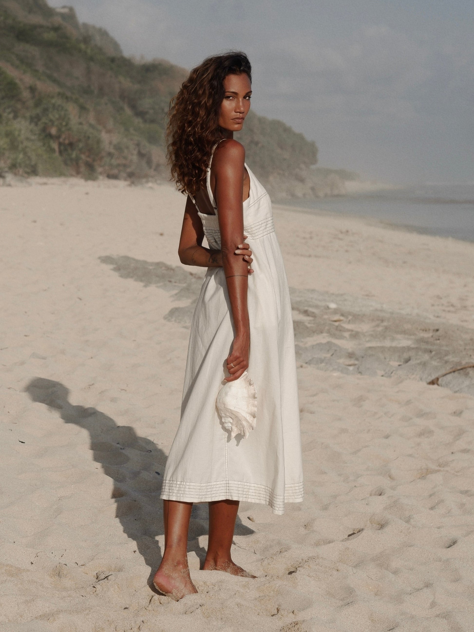 Eva Maxi Dress - Natural - elizabeth + Bern