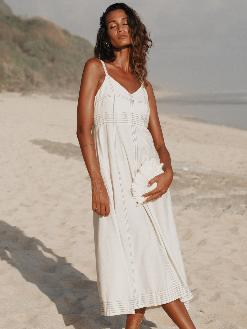 Eva Maxi Dress - Natural - elizabeth + Bern