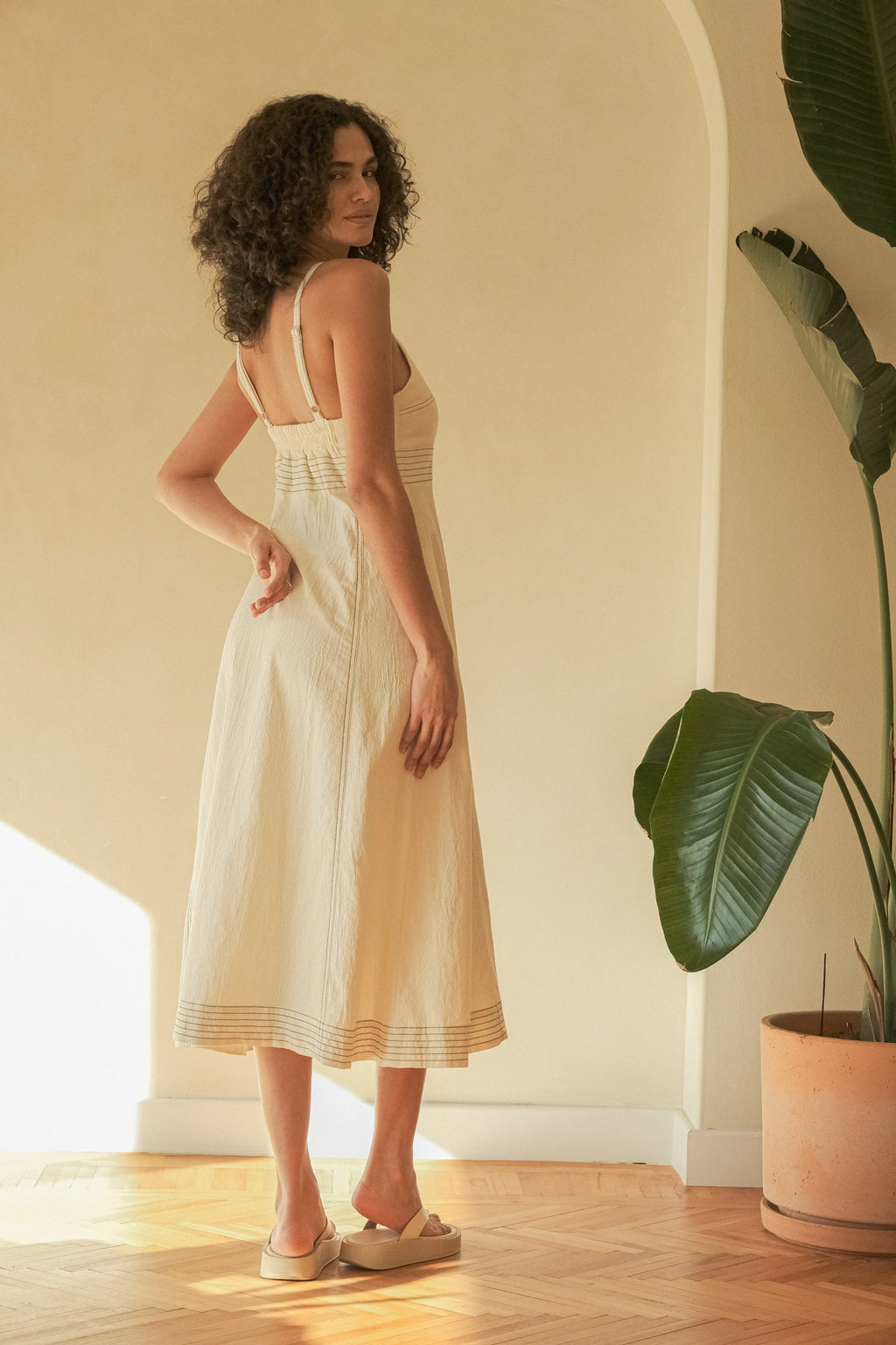 Eva Maxi Dress - Natural - elizabeth + Bern