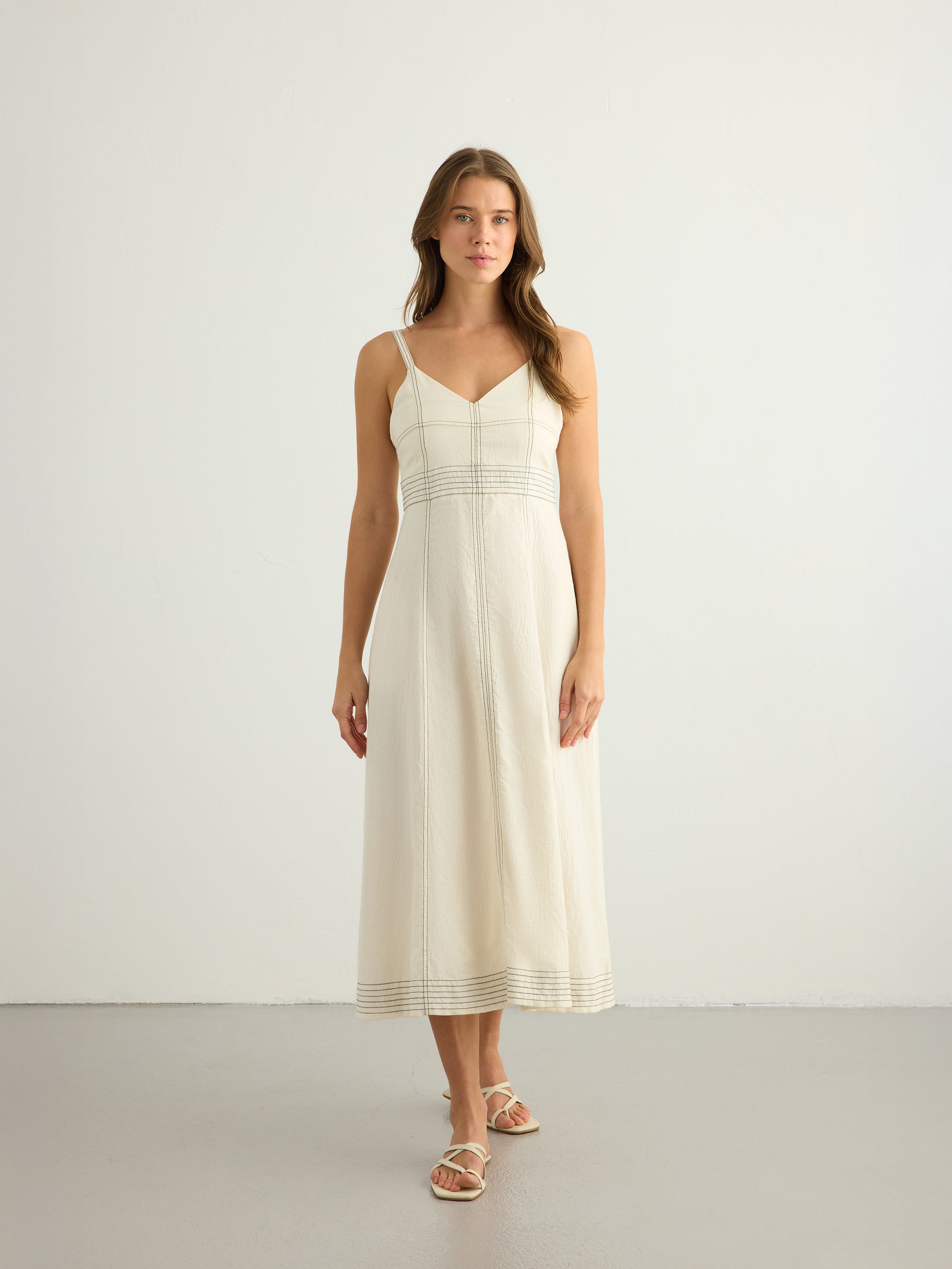 Eva Maxi Dress - Natural The Handloom elizabeth + Bern