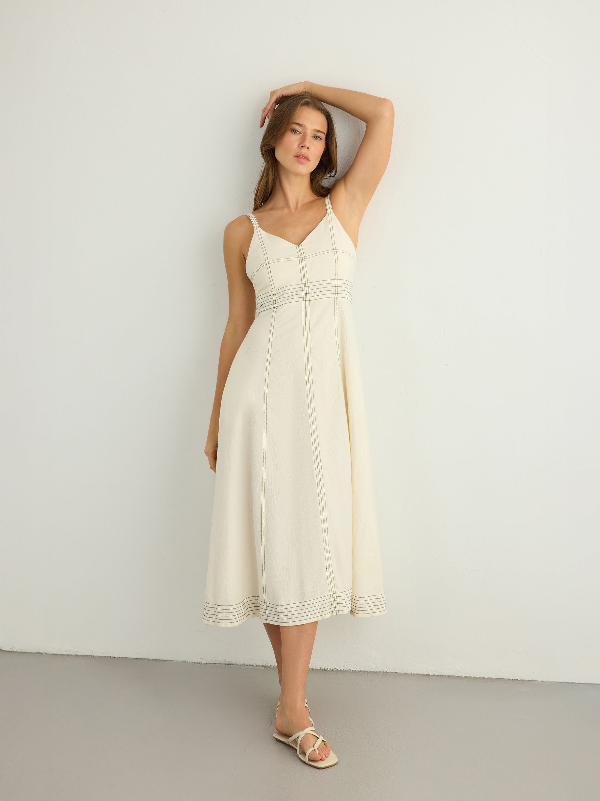 Eva Maxi Dress - Natural The Handloom elizabeth + Bern