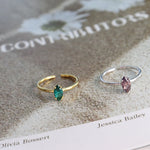 AMELIE CRYSTAL CHARM RING - elizabeth + Bern