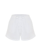 Aura Drawstring Shorts - White