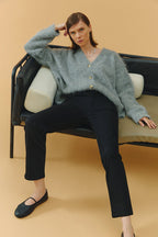 Two Shots High Rise Straight Crop Jeans HJ013