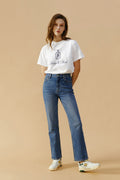 Activity Grrrl High Rise Kick Crop Jeans HJ017