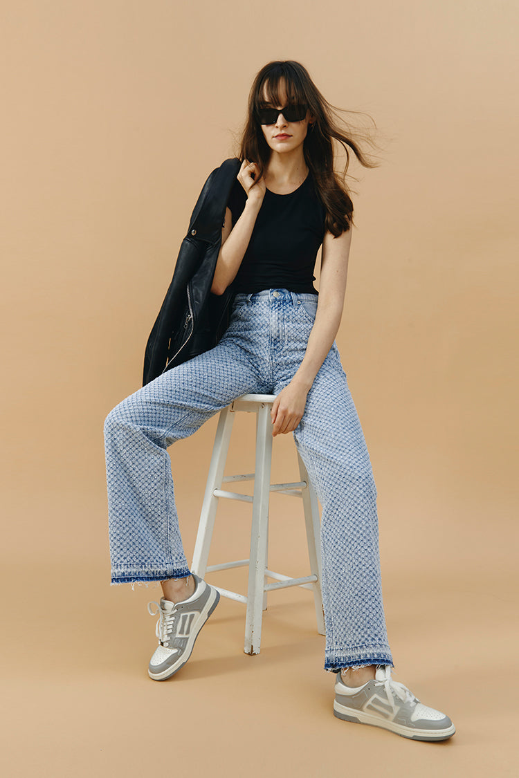 Coney Island Whitefish Tweed Wide Jeans HJ007 [FINAL SALE]