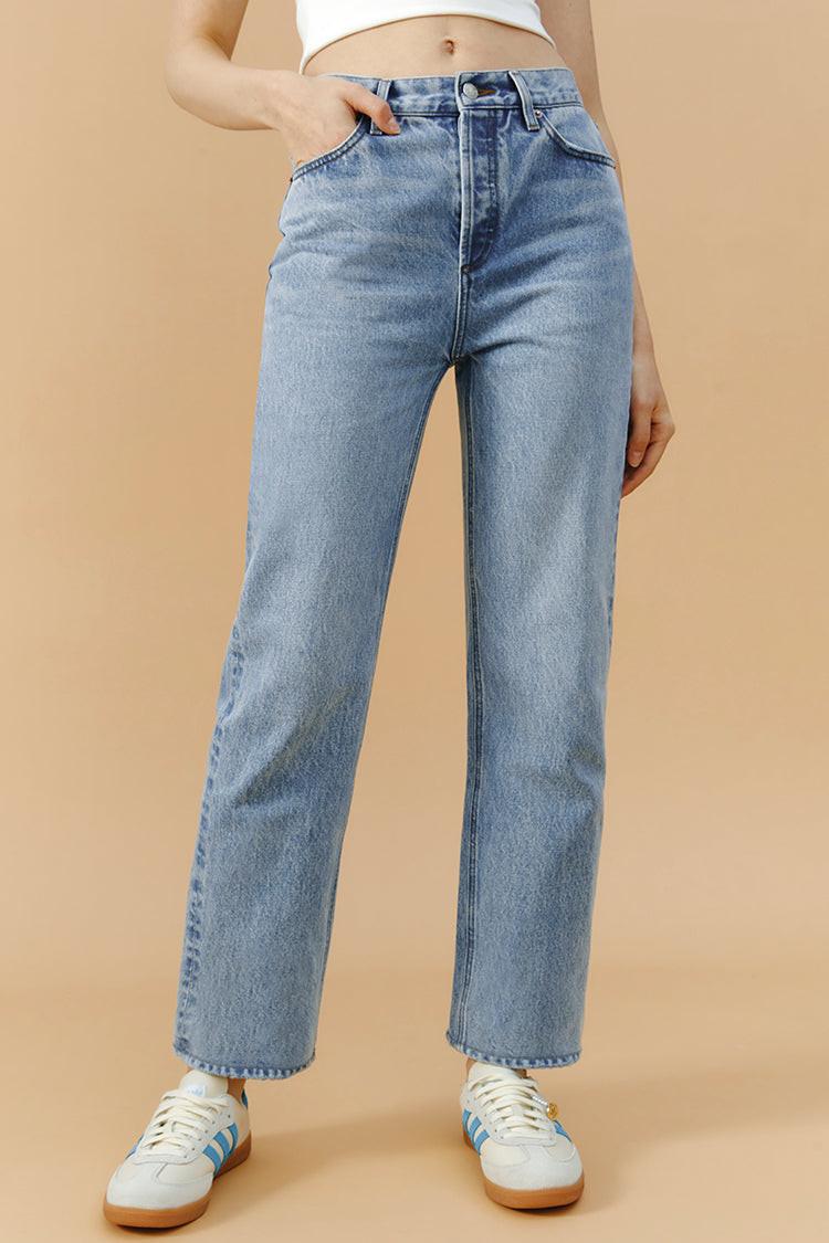 Manhattan High Rise Straight Ankle Jeans HJ160