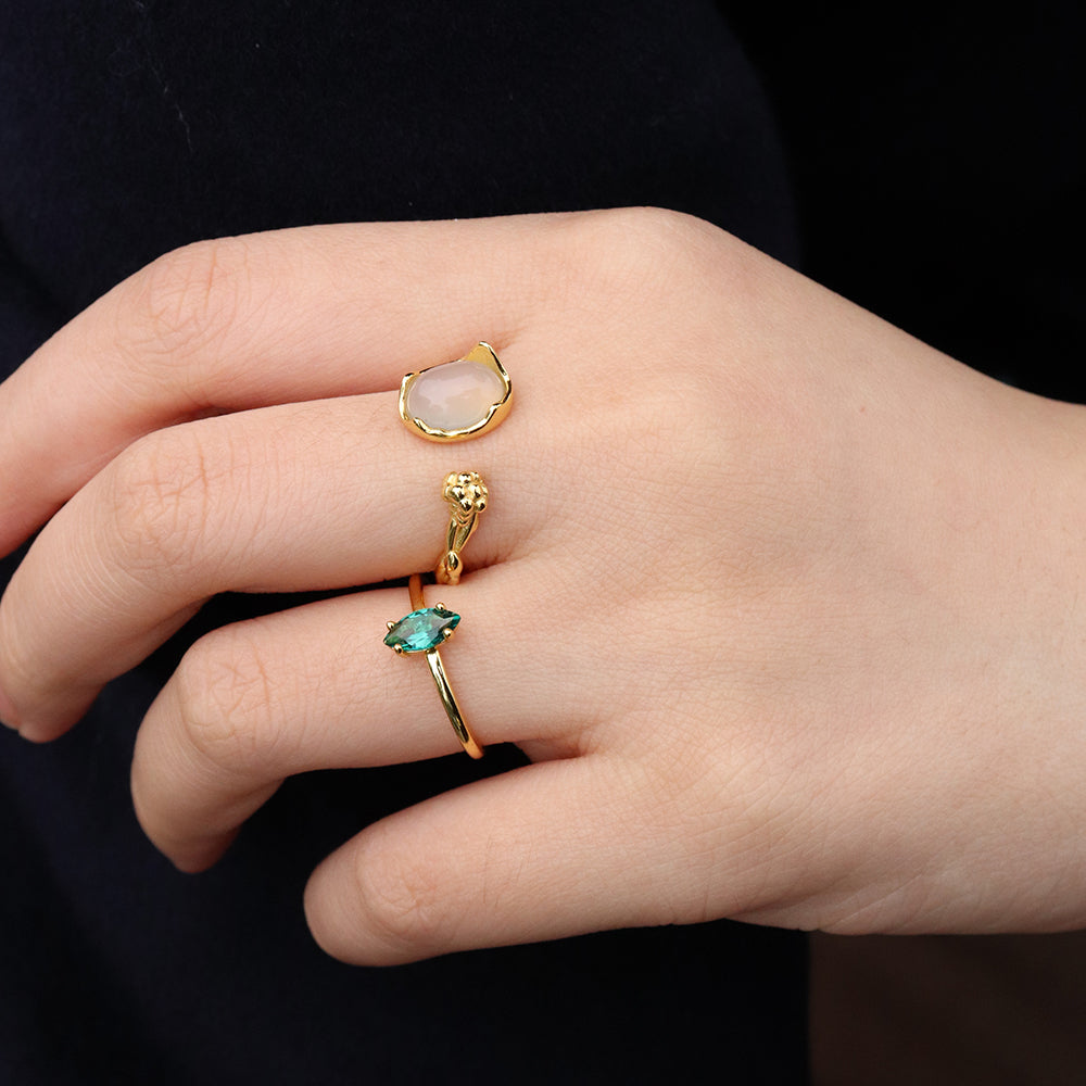 AMELIE CRYSTAL CHARM RING - elizabeth + Bern