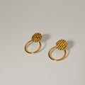 Elegant lightweight Heliconia Boutique handmade gold circle stud earrings
