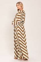 RESORT CHEVRON WOVEN MAXI DRESS