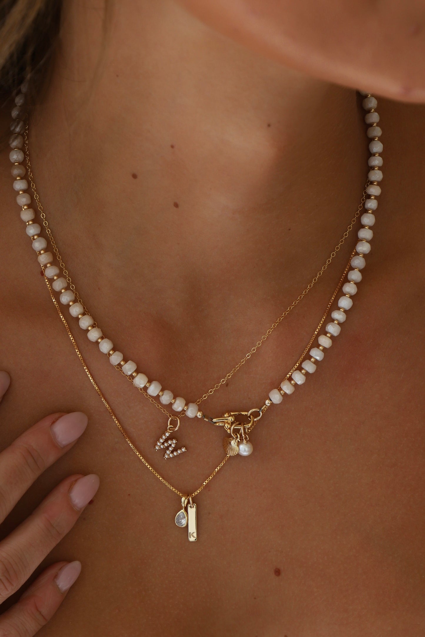 PEARL INITIAL CHARM - elizabeth + Bern