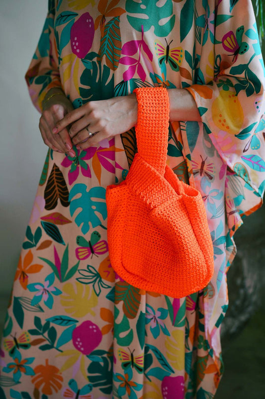 Mackenzie Knit Clutch in Orange - elizabeth + Bern