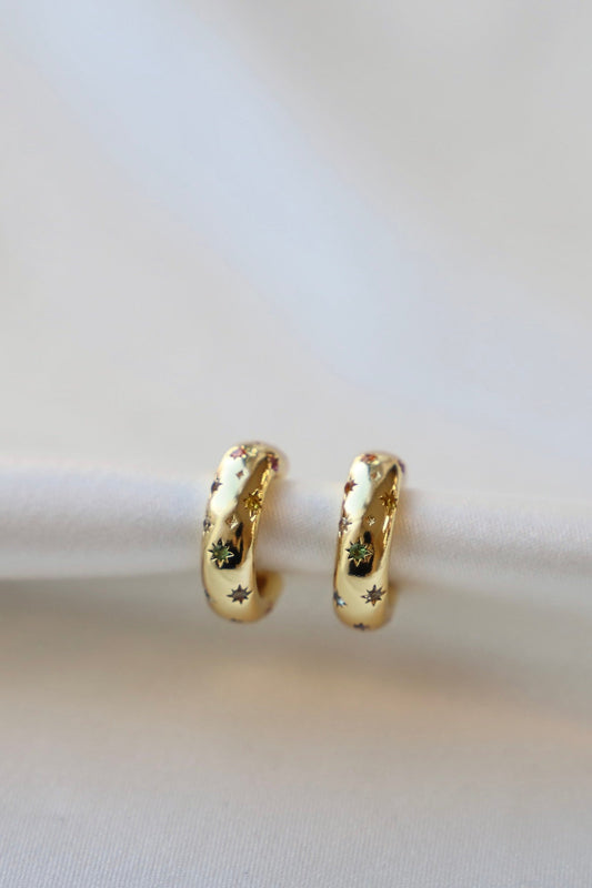 PENNY CZ STAR HOOP - elizabeth + Bern