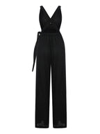Wrap Your Way Jumpsuit - Black The Handloom elizabeth + Bern