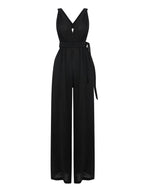 Wrap Your Way Jumpsuit - Black The Handloom elizabeth + Bern