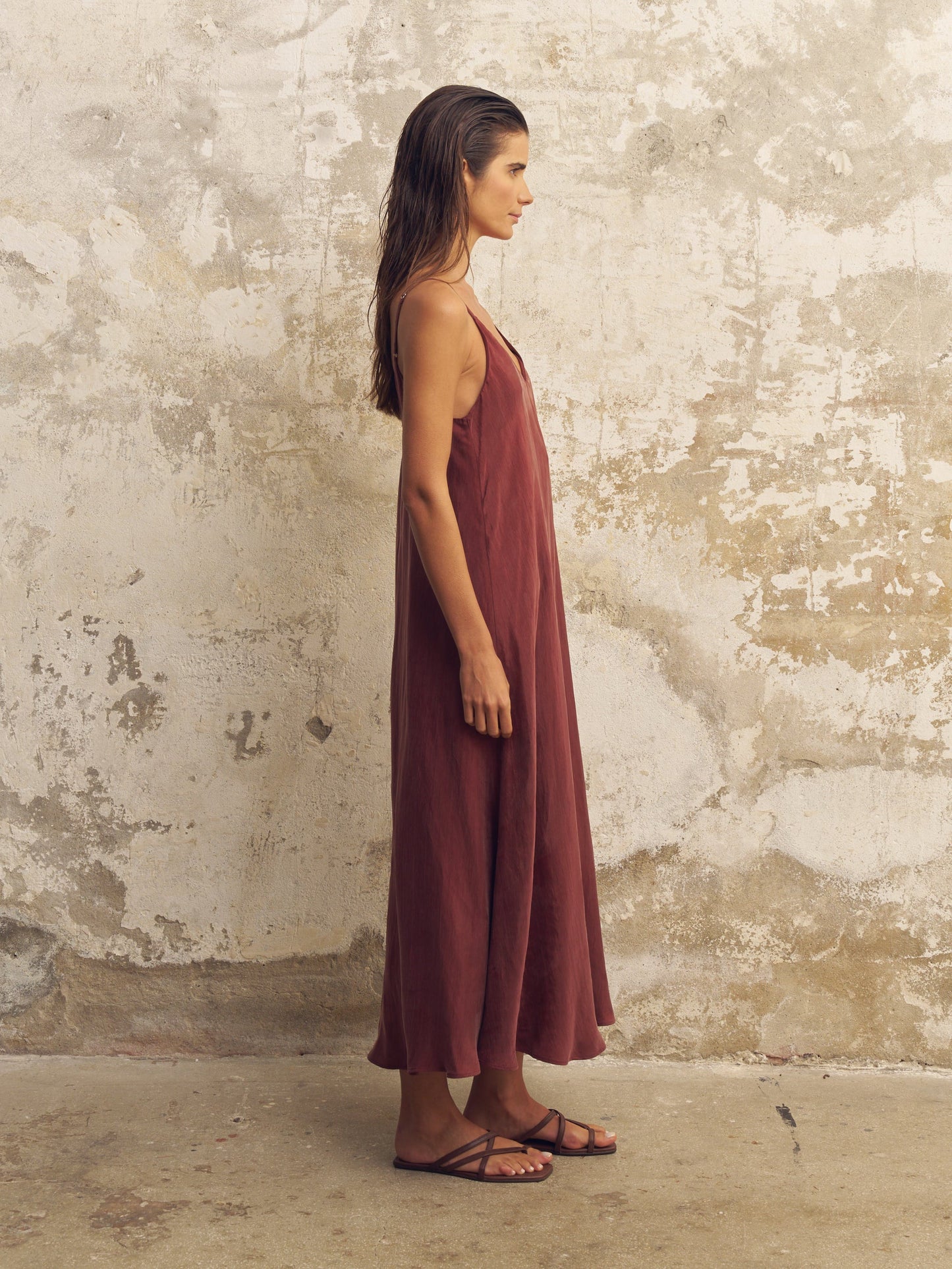 Lucid Flow Maxi Dress - Burgundy - elizabeth + Bern