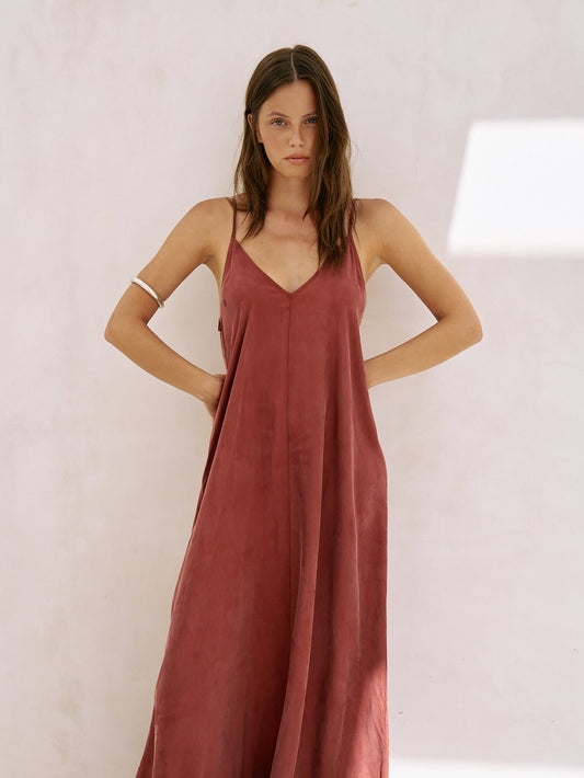 Lucid Flow Maxi Dress - Burgundy - elizabeth + Bern