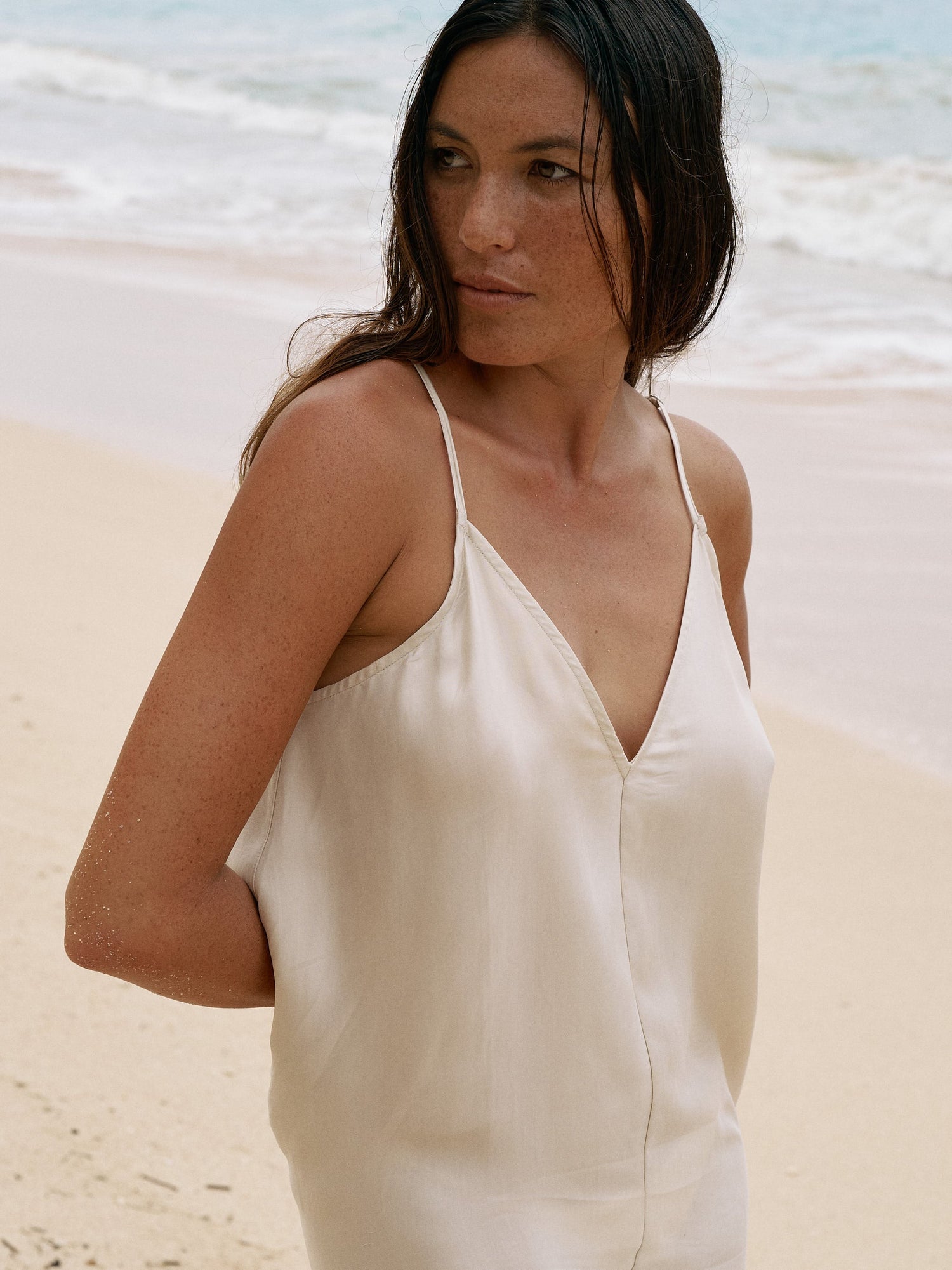 Lucid Flow Maxi Dress - Sand - elizabeth + Bern