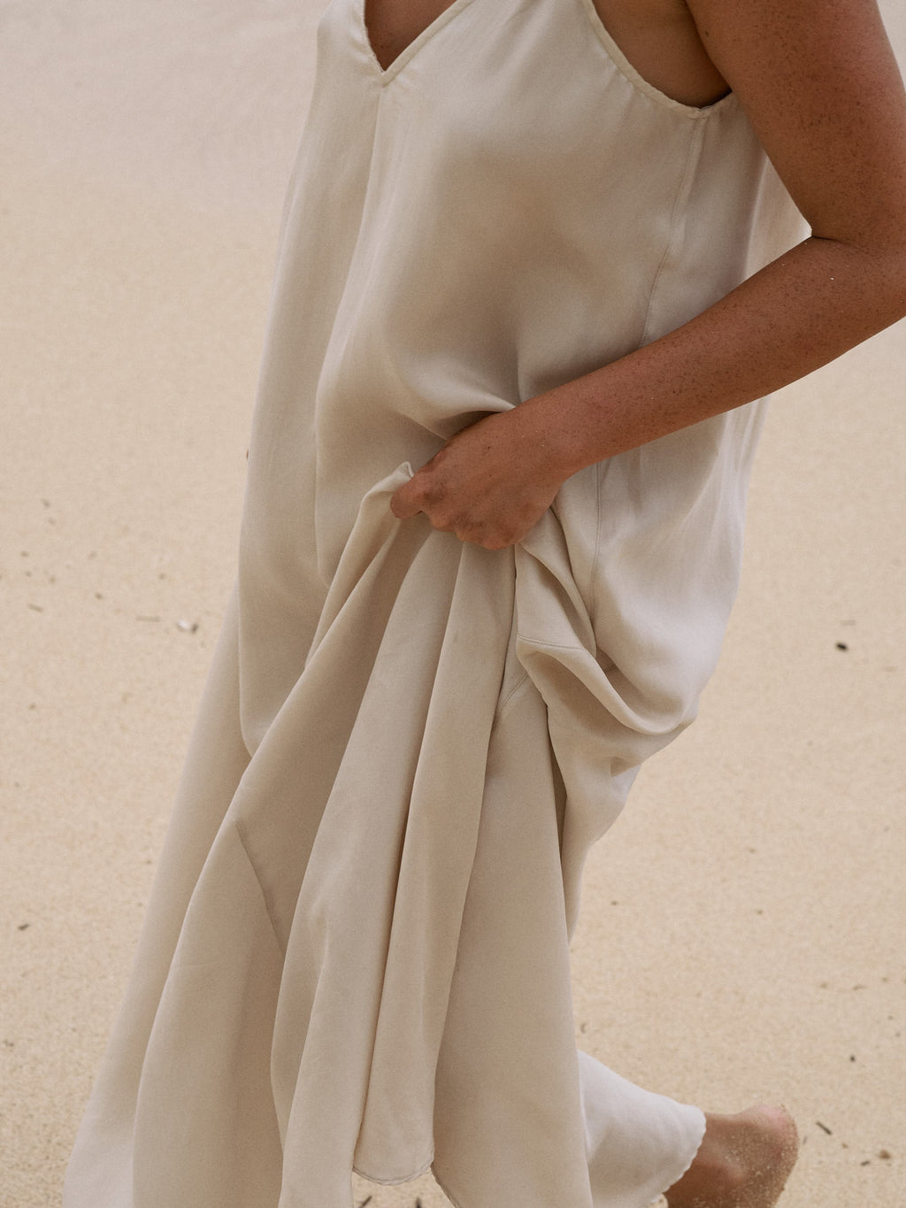 Lucid Flow Maxi Dress - Sand - elizabeth + Bern