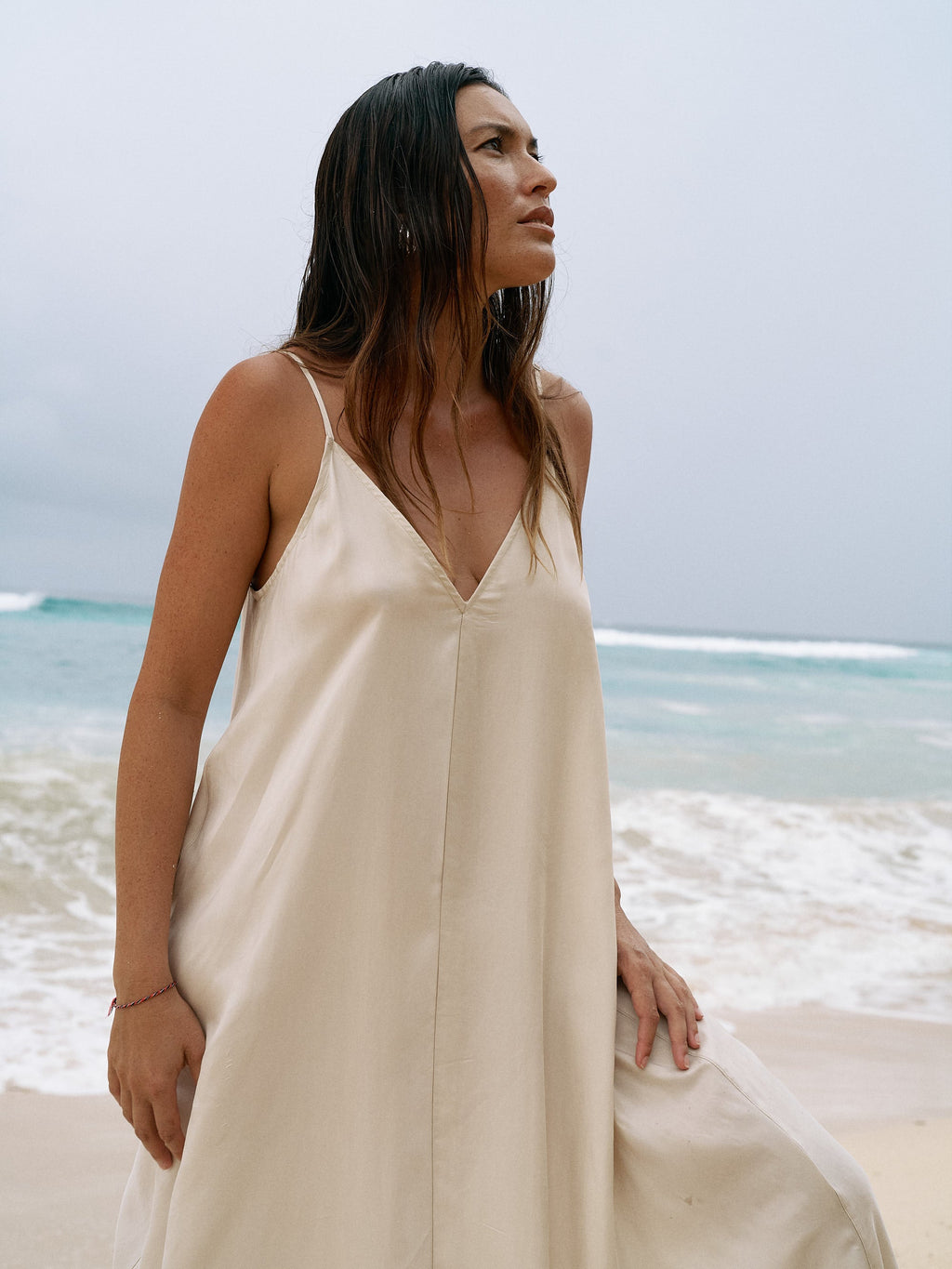 Lucid Flow Maxi Dress - Sand - elizabeth + Bern