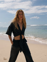 Lucid Flow Tie Pants - Black - elizabeth + Bern