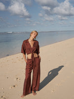 Lucid Tie Shirt - Burgundy - elizabeth + Bern