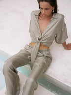 Lucid Tie Shirt - Khaki Green