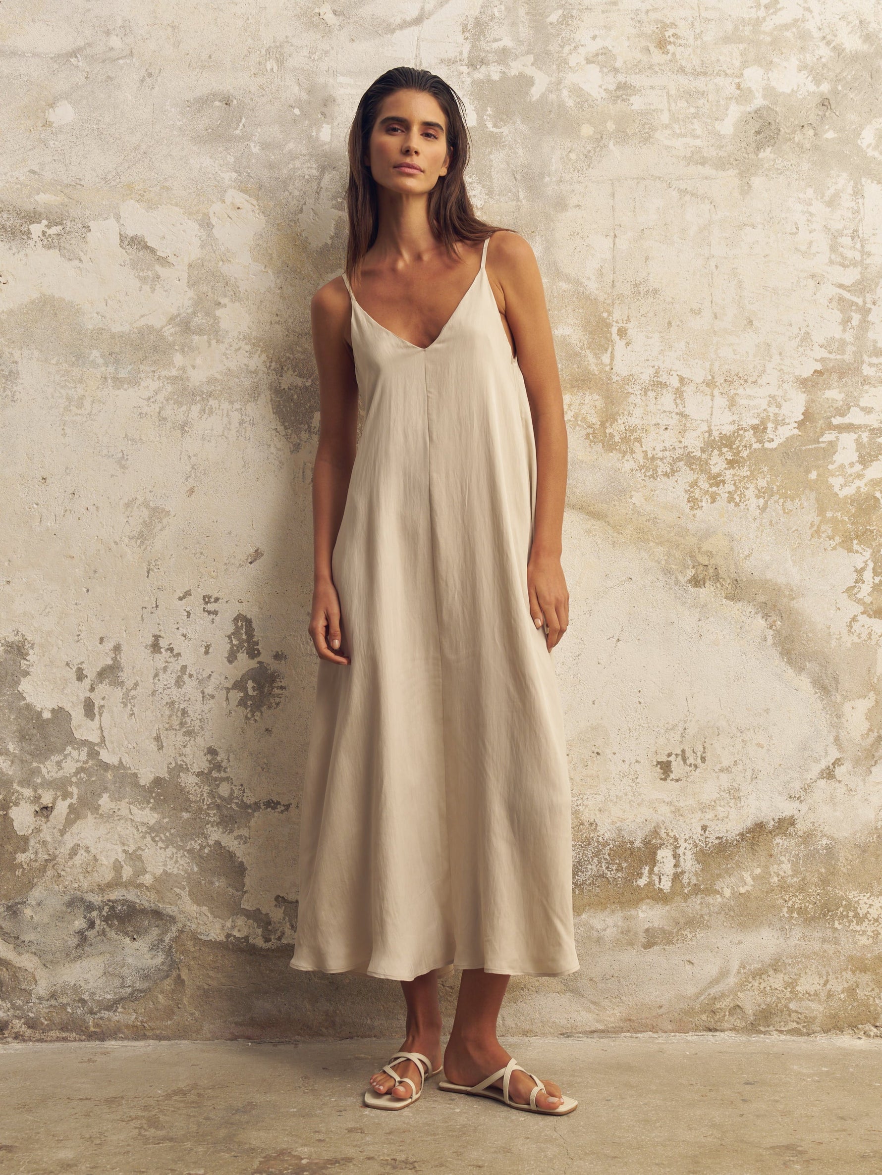 Lucid Flow Maxi Dress - Sand - elizabeth + Bern