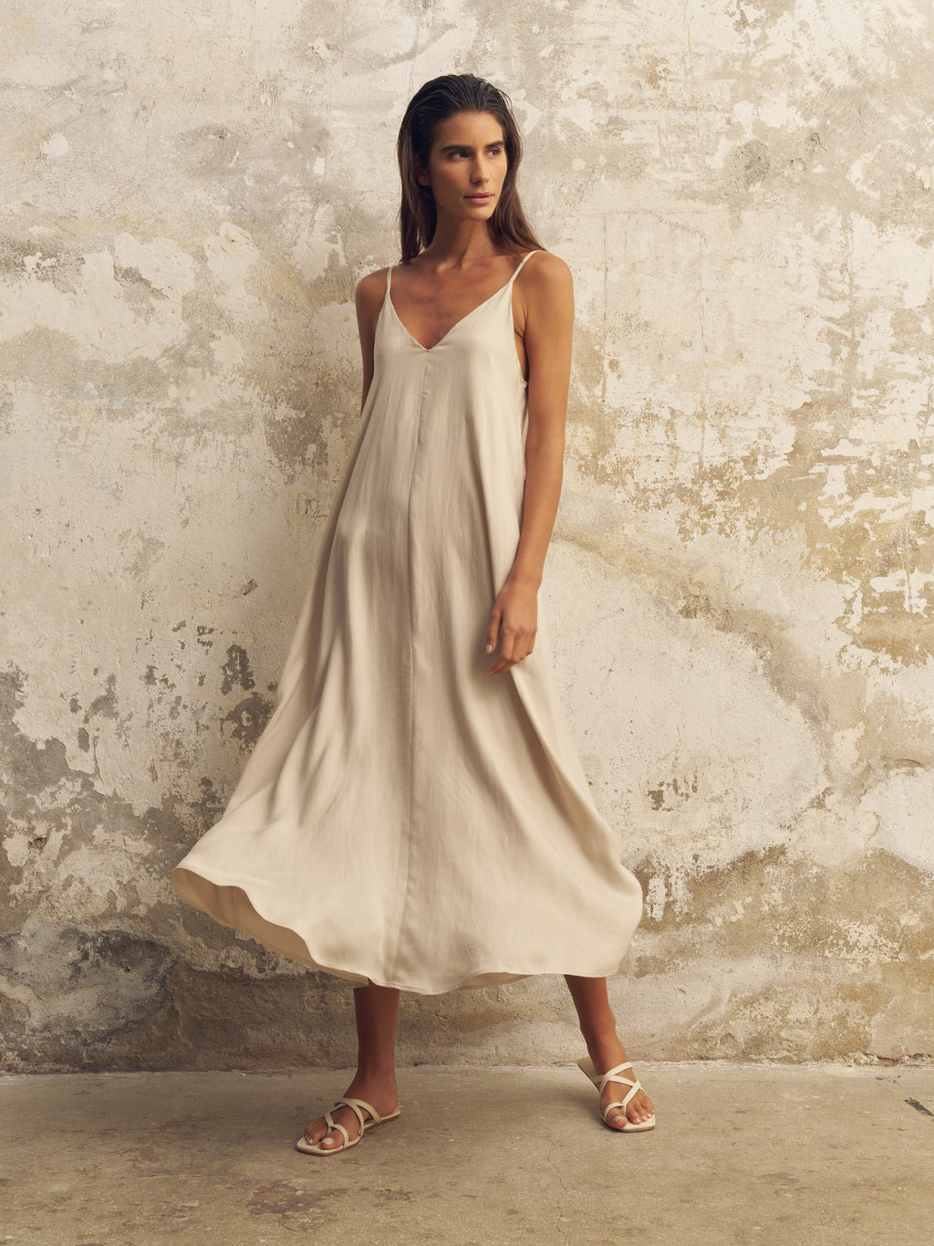 Lucid Flow Maxi Dress - Sand - elizabeth + Bern