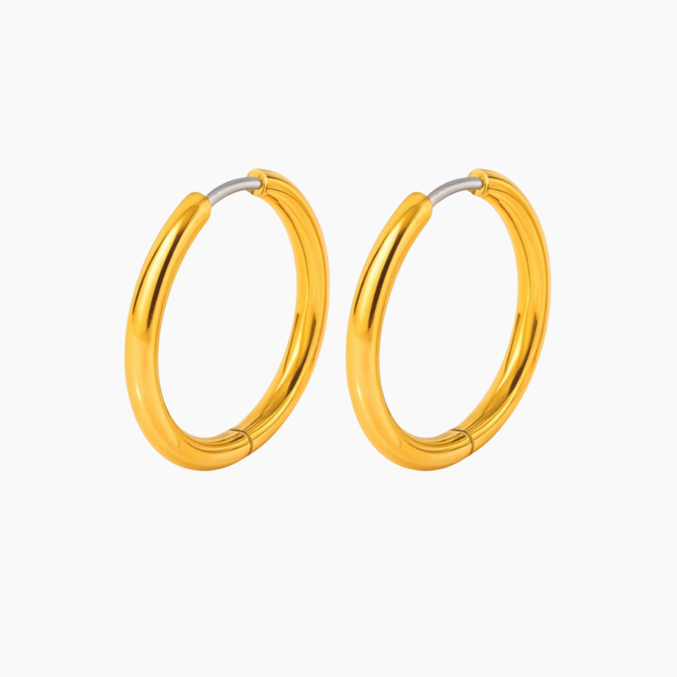 Large Rooftop Hoop Earrings