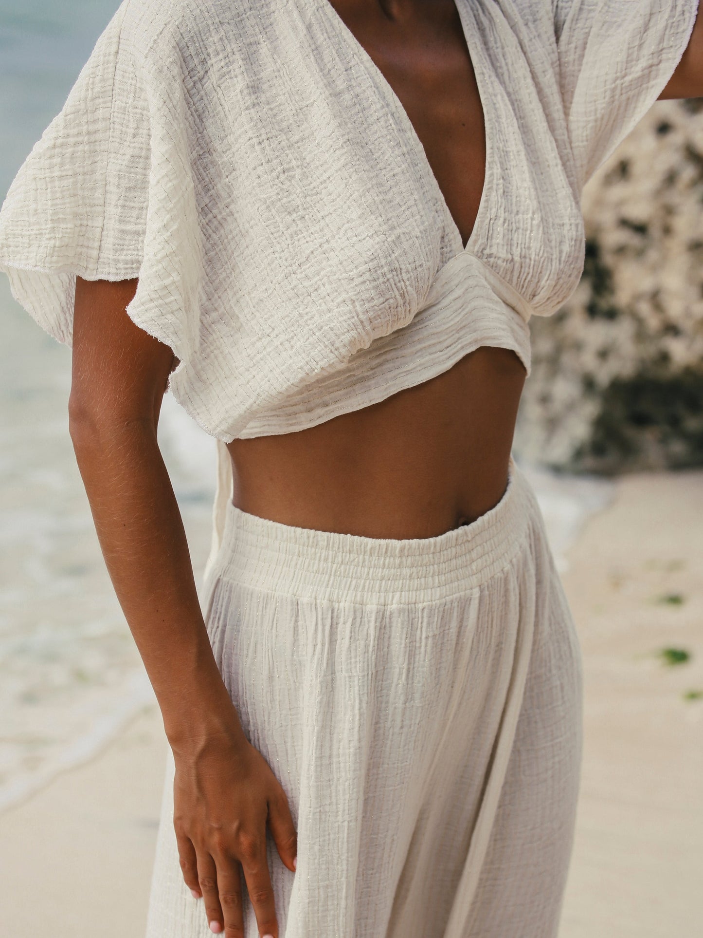 Skye Palazzo Pants - Gold Stripes - elizabeth + Bern