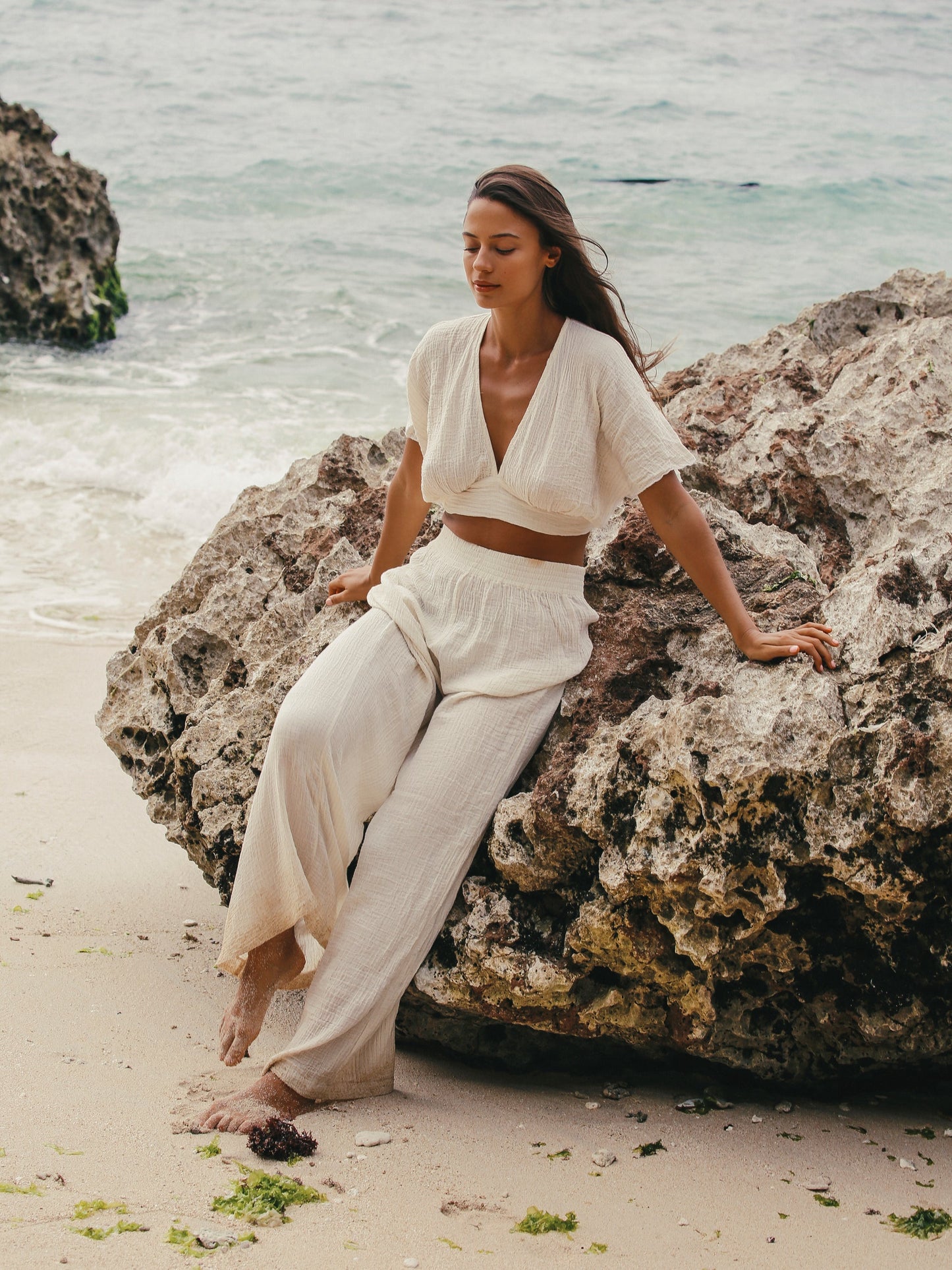Skye Palazzo Pants - Gold Stripes - elizabeth + Bern