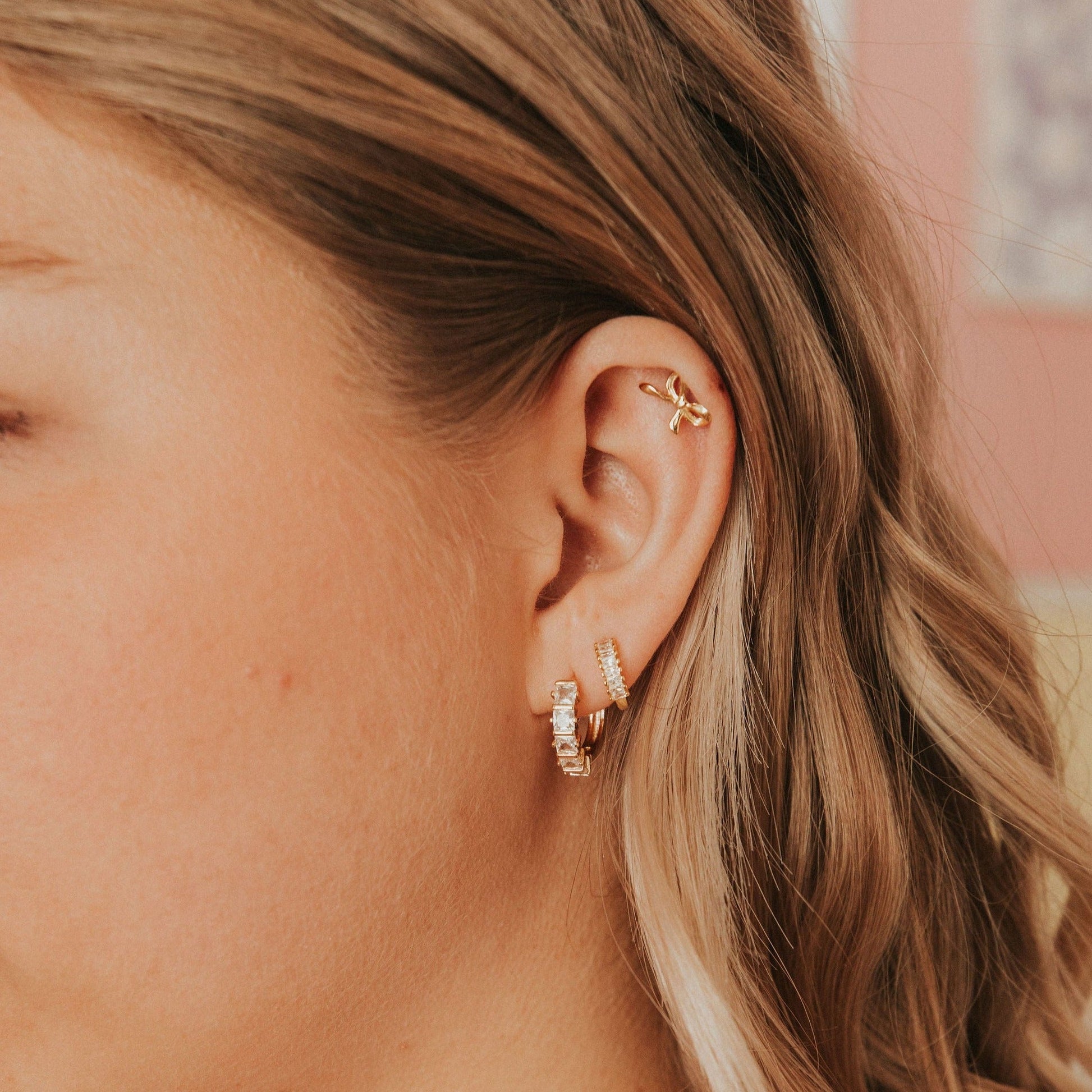 Charlotte Diamond Gold Filled Hoops - elizabeth + Bern