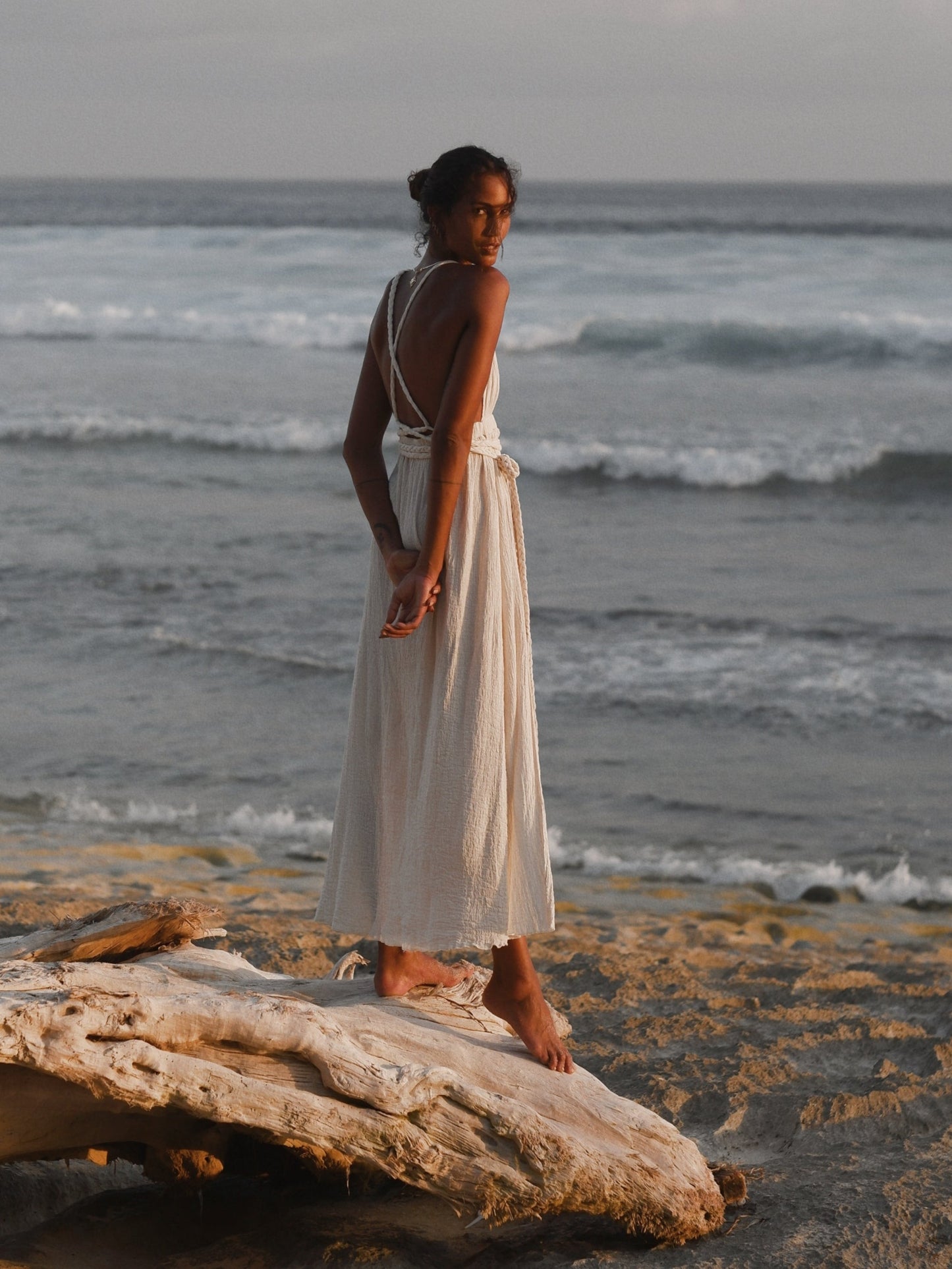 Muse Braided Straps Dress - Natural - elizabeth + Bern