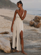 Muse Braided Straps Dress - Natural