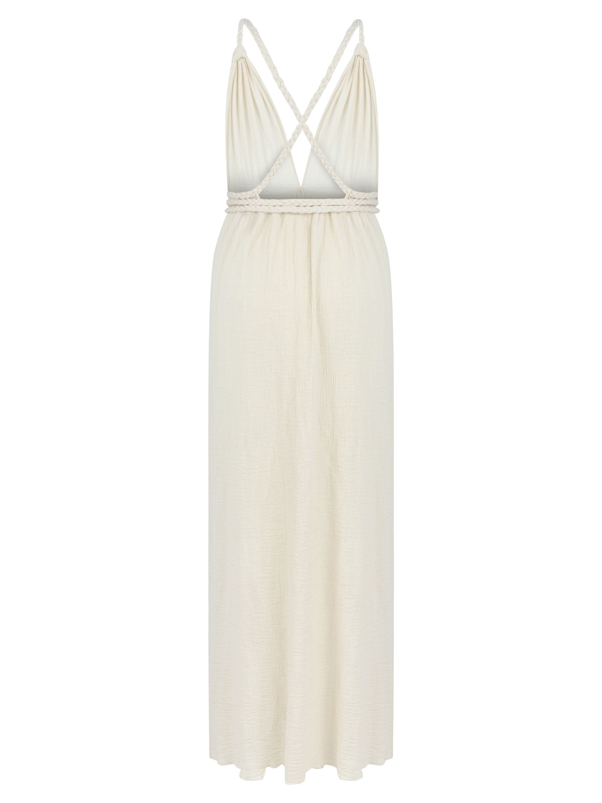 Muse Braided Straps Dress - Natural