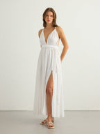 Muse Braided Straps Dress - White
