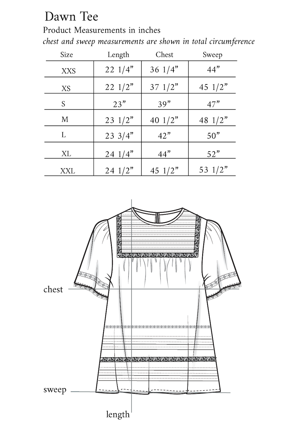 Dawn Tee – Romantic Pin Tuck & Lace Details in Sustainable Cotton