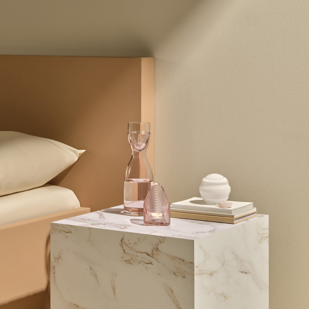 Mr. & Mrs. Night Water Set Tall Dusty Rose