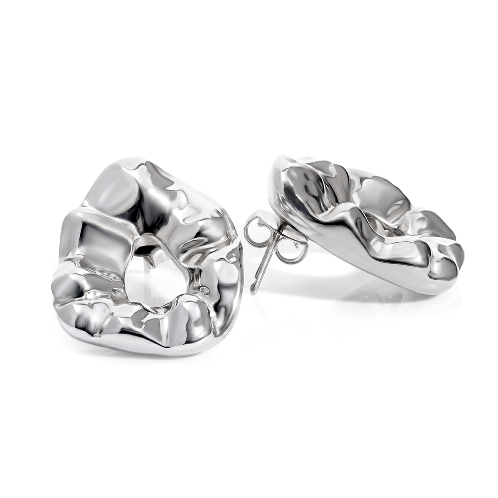 Nathalia Sculpted Hammered Earrings