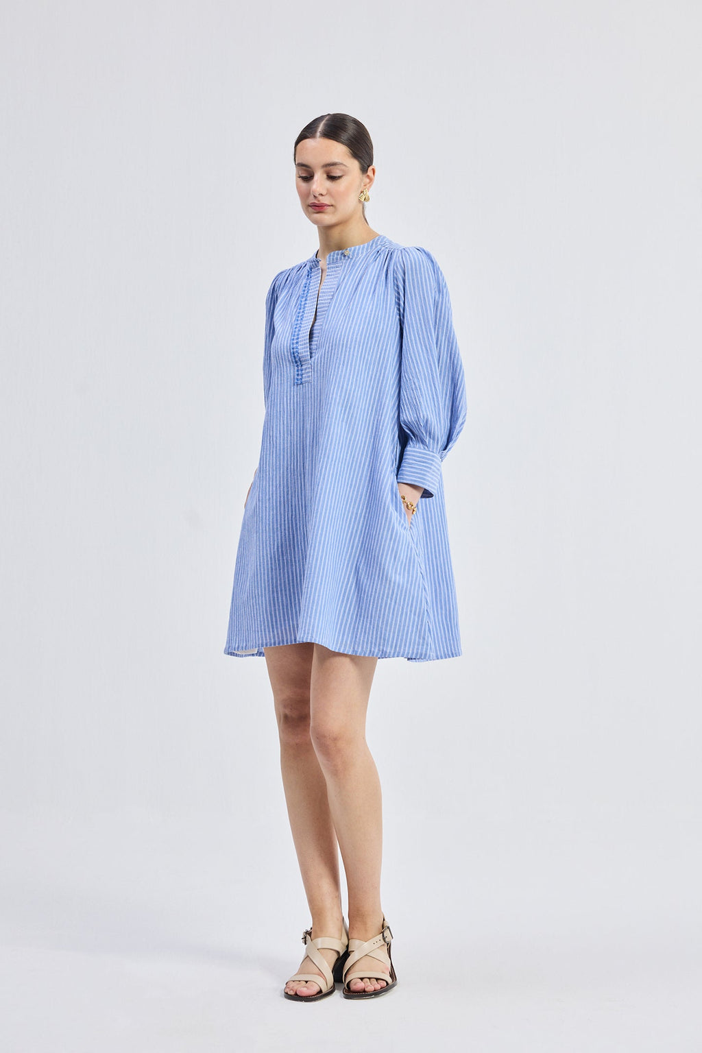Oversized Tunic Dress with Optional Belt