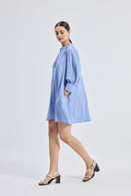 Oversized Tunic Dress in Stripes