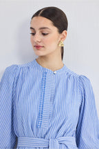 Oversized Tunic Dress in Stripes