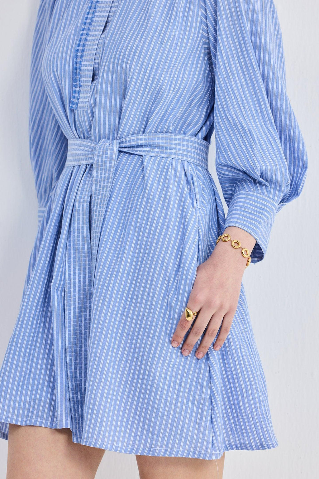 Oversized Tunic Dress in Stripes
