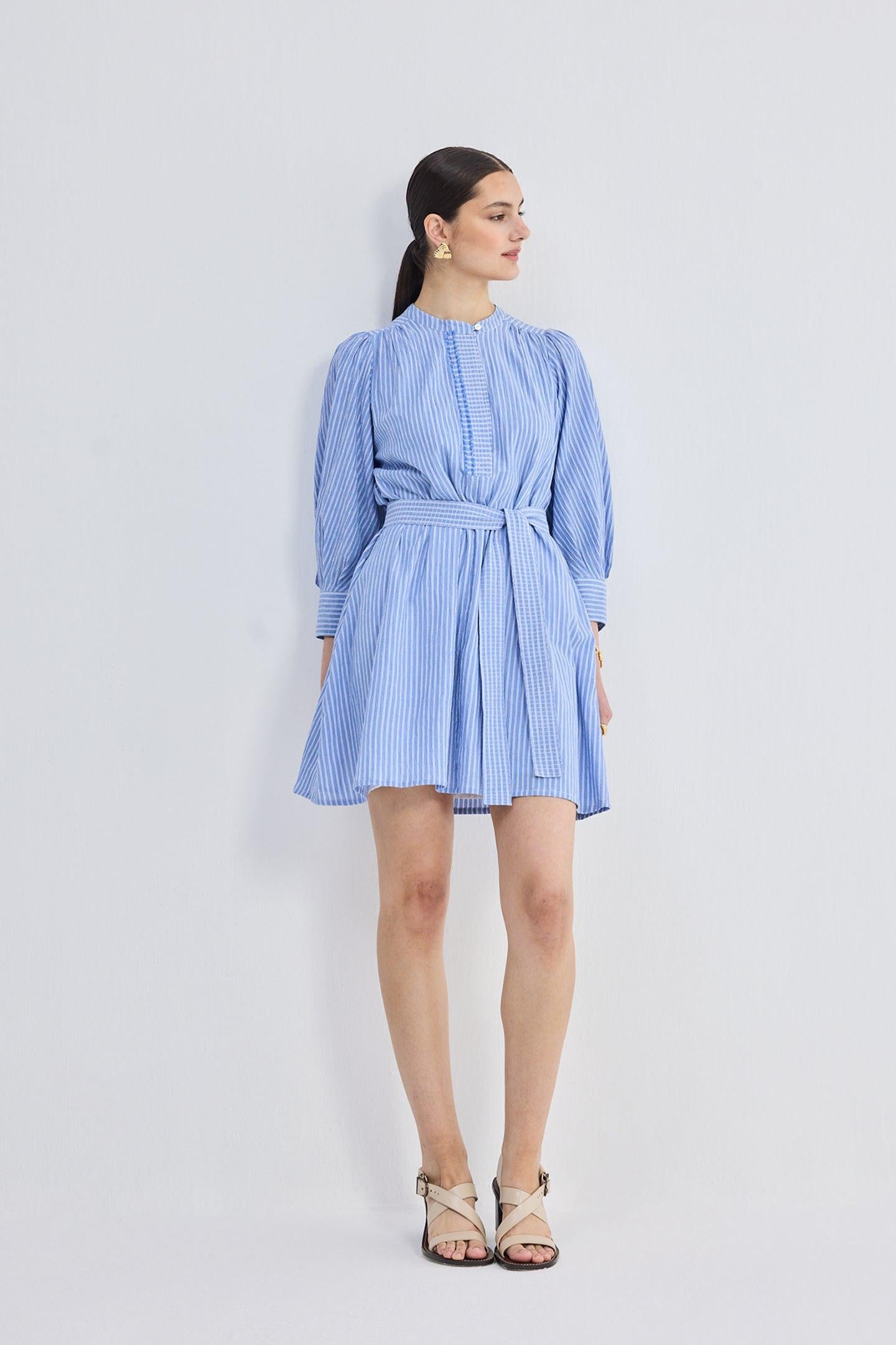 Oversized Tunic Dress in Stripes