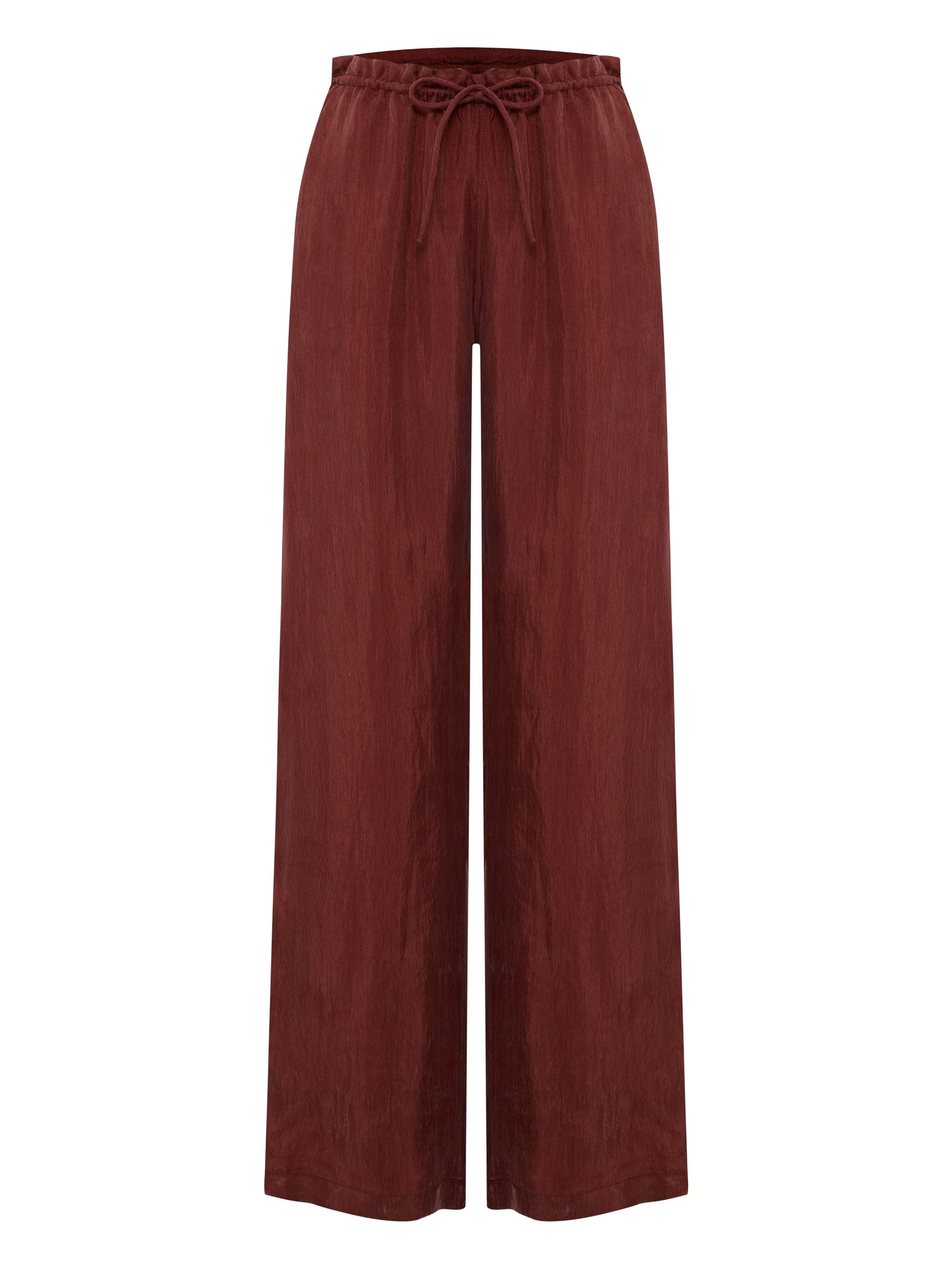 Lucid Flow Tie Pants - Burgundy - elizabeth + Bern